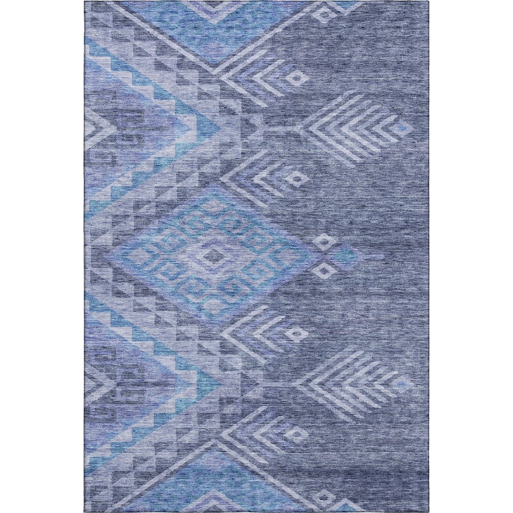Premium Machine Washable Mayfield AMF1091 Navy 3' x 5' Rug. Picture 1