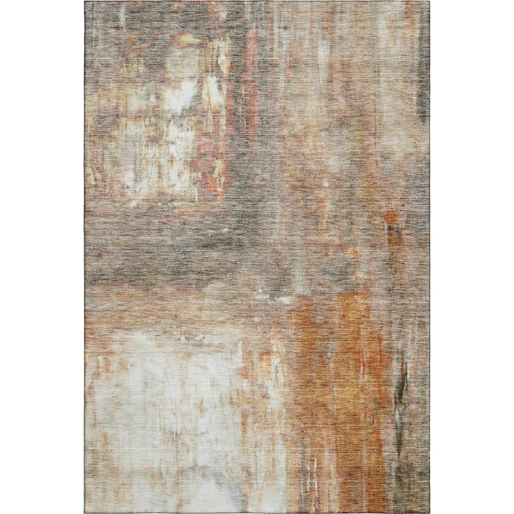 Premium Machine Washable Mayfield AMF1095 Copper 3' x 5' Rug. Picture 1