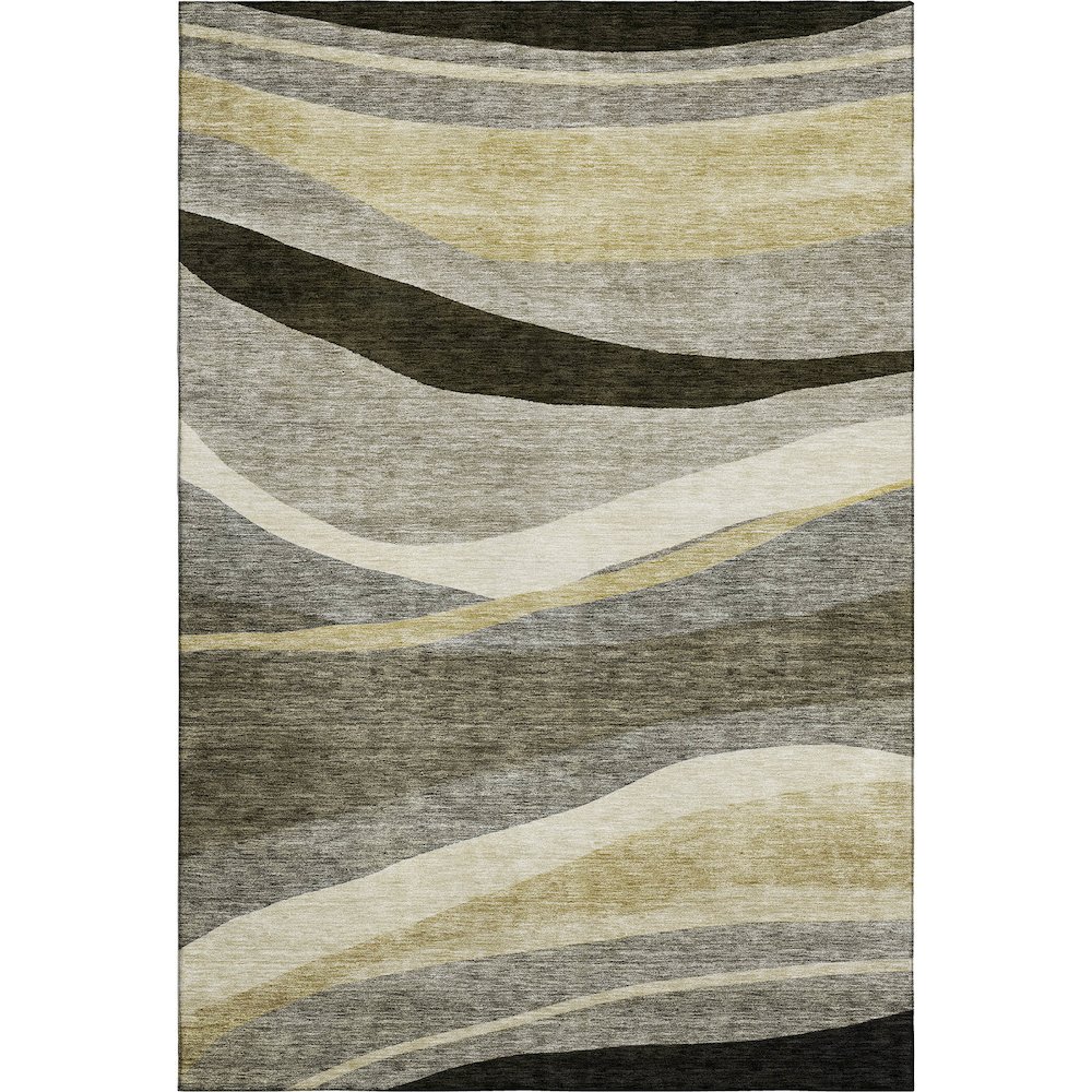 Premium Machine Washable Mayfield AMF1098 Taupe 3' x 5' Rug. Picture 1