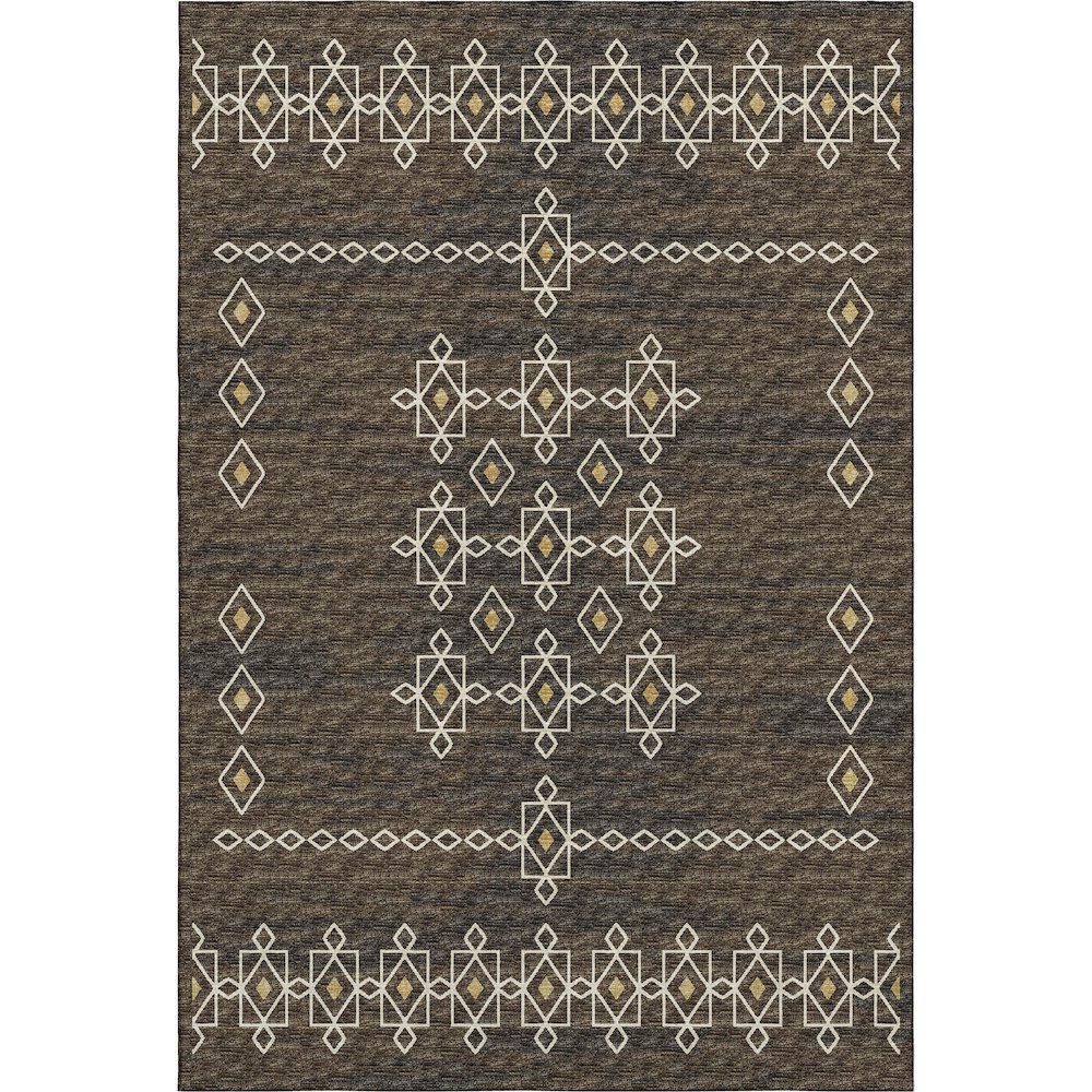 Premium Machine Washable Mayfield  Brown 3' x 5' Rug. Picture 1