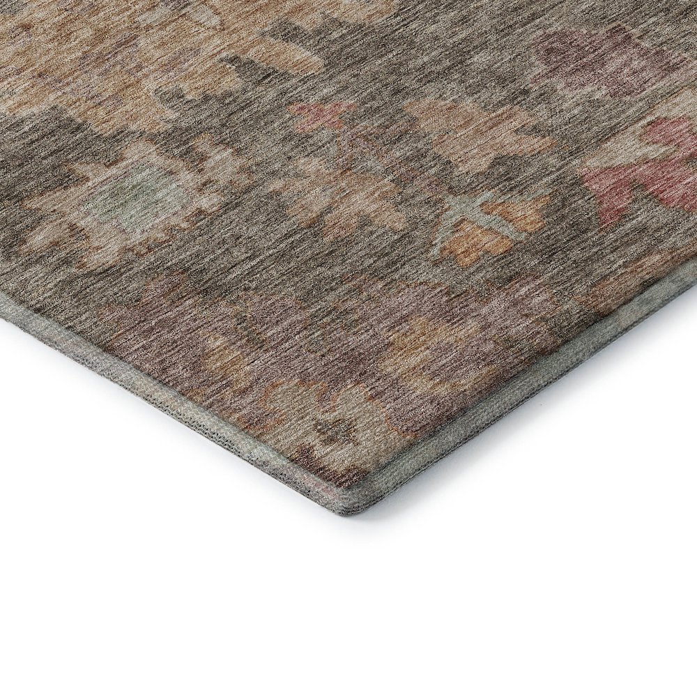 Premium Machine Washable Mayfield AMF1108 Brown 2'3" x 7'6" Runner Rug. Picture 3