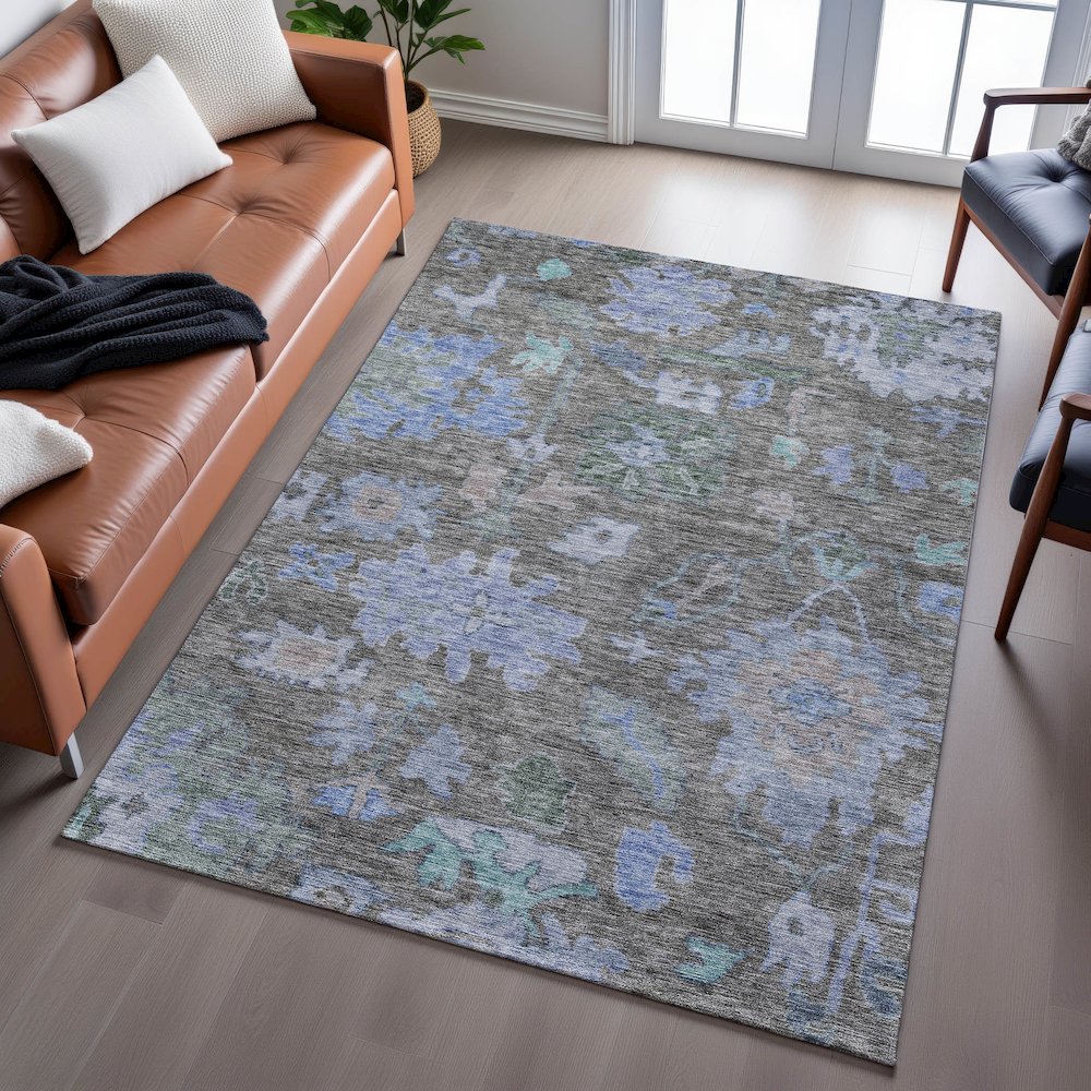 Premium Machine Washable Mayfield AMF1108 Taupe 3' x 5' Rug. Picture 6