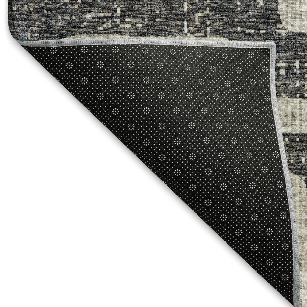 Premium Machine Washable Mayfield  Gray 2'3" x 7'6" Runner Rug. Picture 2