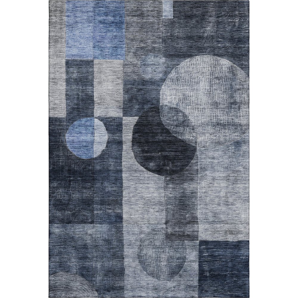 Premium Machine Washable Mayfield AMF1114 Navy 3' x 5' Rug. Picture 1