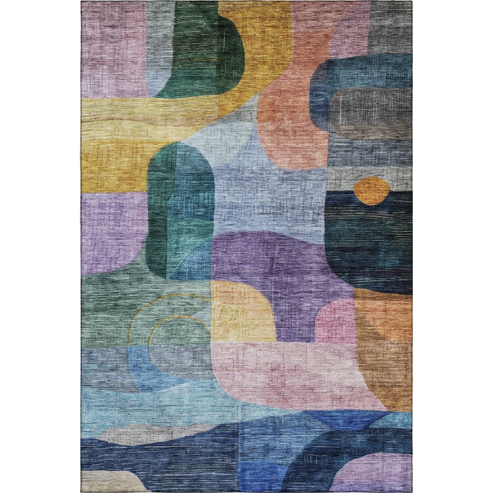 Premium Machine Washable Mayfield AMF1115 Blue 3' x 5' Rug. Picture 1