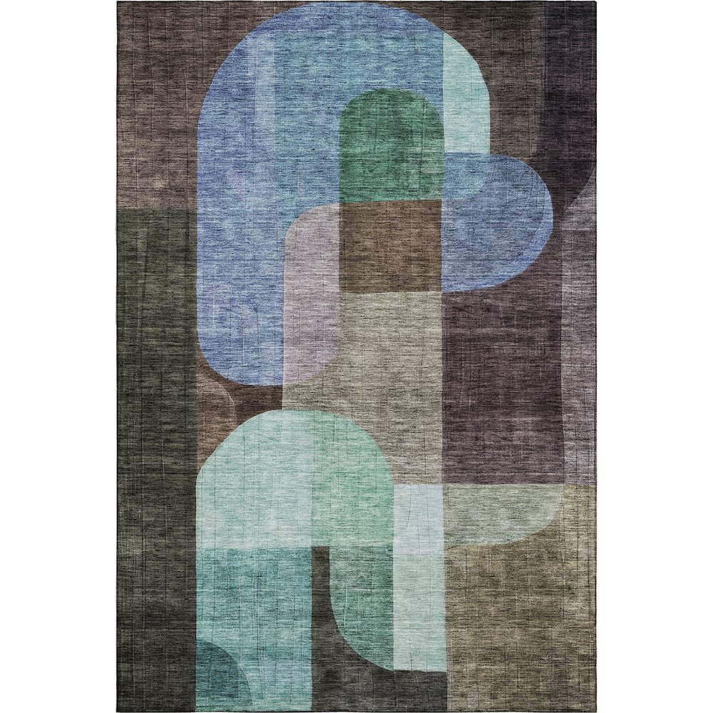 Premium Machine Washable Mayfield AMF1122 Brown 3' x 5' Rug. Picture 1