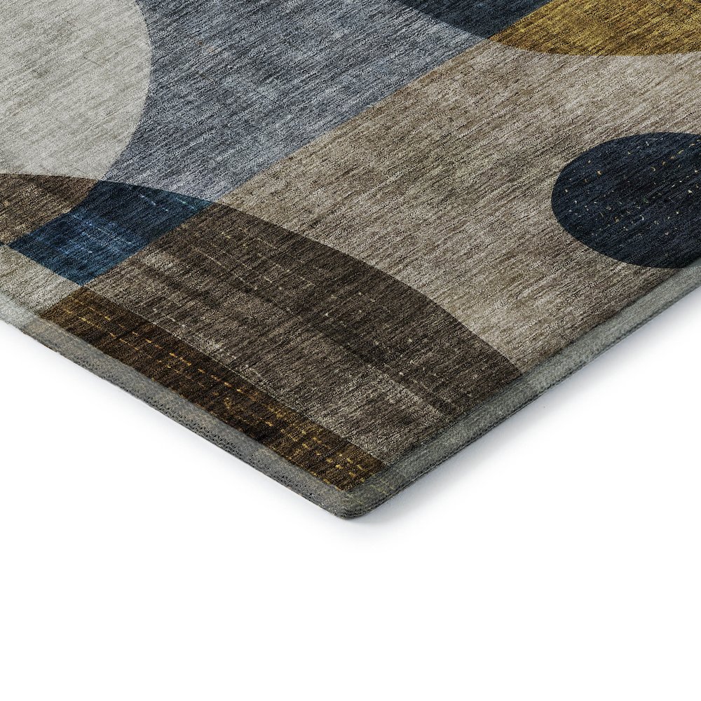 Premium Machine Washable Mayfield AMF1124 Blue 2'3" x 7'6" Runner Rug. Picture 3
