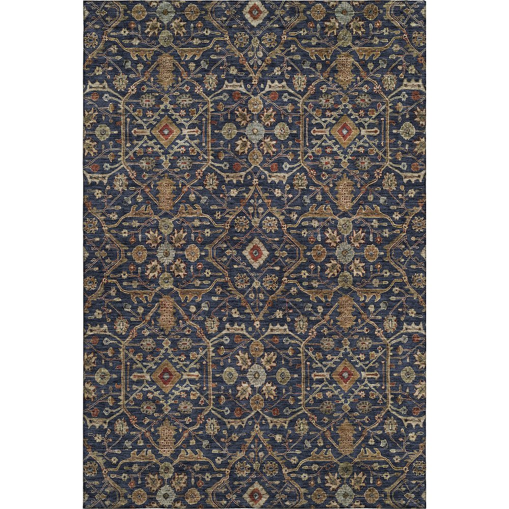 Premium Machine Washable Mayfield AMF1130 Navy 3' x 5' Rug. Picture 1