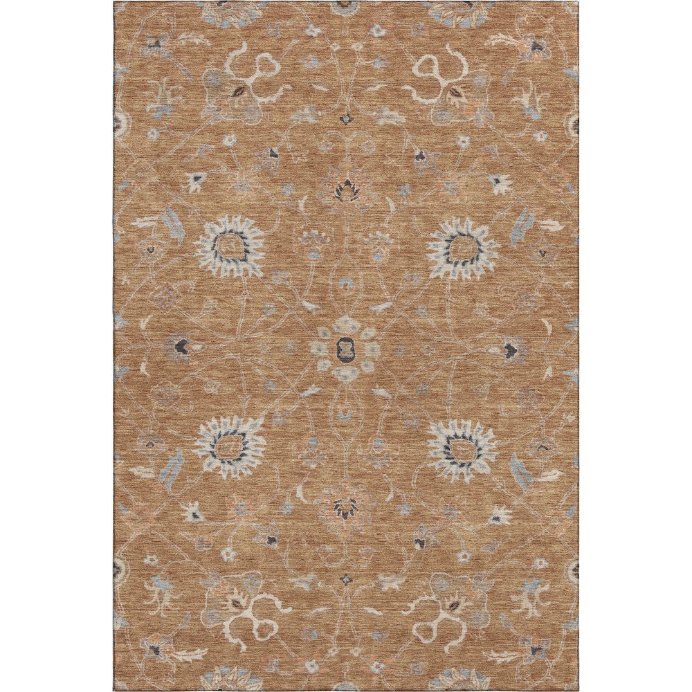 Premium Machine Washable Mayfield AMF1137 Copper 3' x 5' Rug. Picture 1