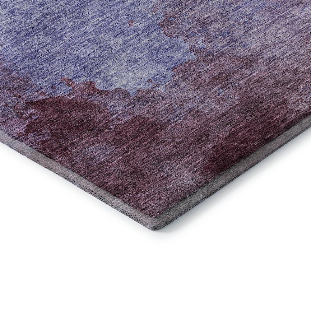 Premium Machine Washable Mayfield AMF1138 Purple 2'3" x 7'6" Runner Rug. Picture 3