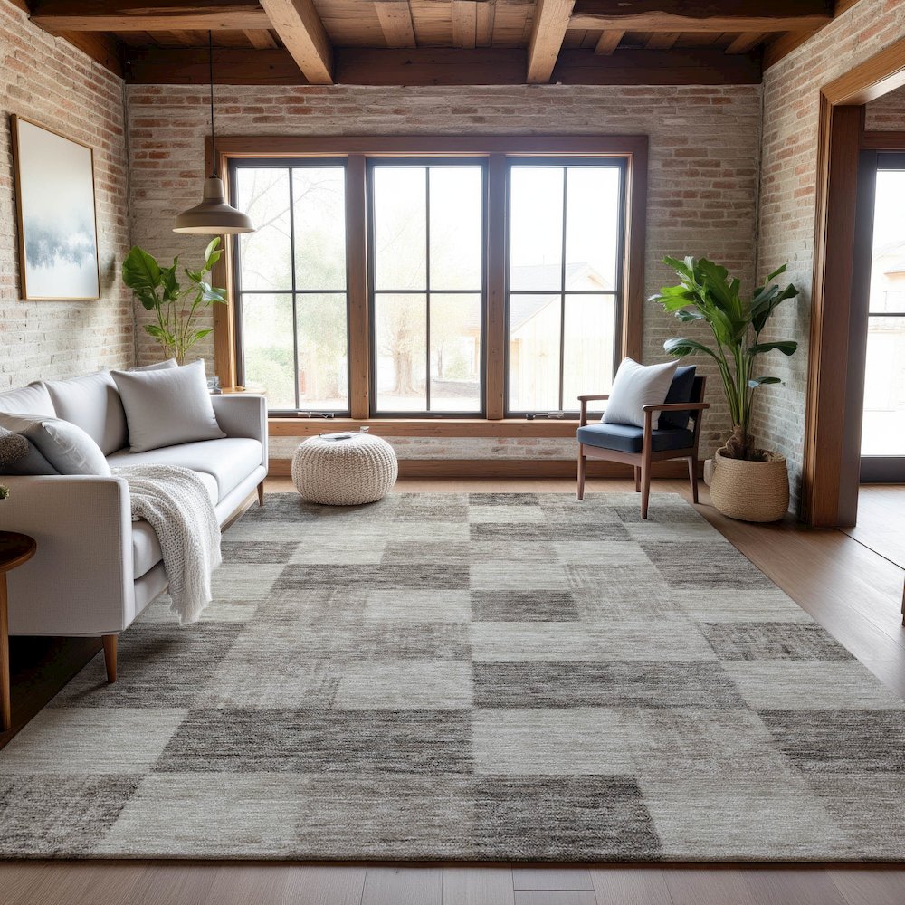 Premium Machine Washable Mayfield AMF1139 Beige 3' x 5' Rug. Picture 5