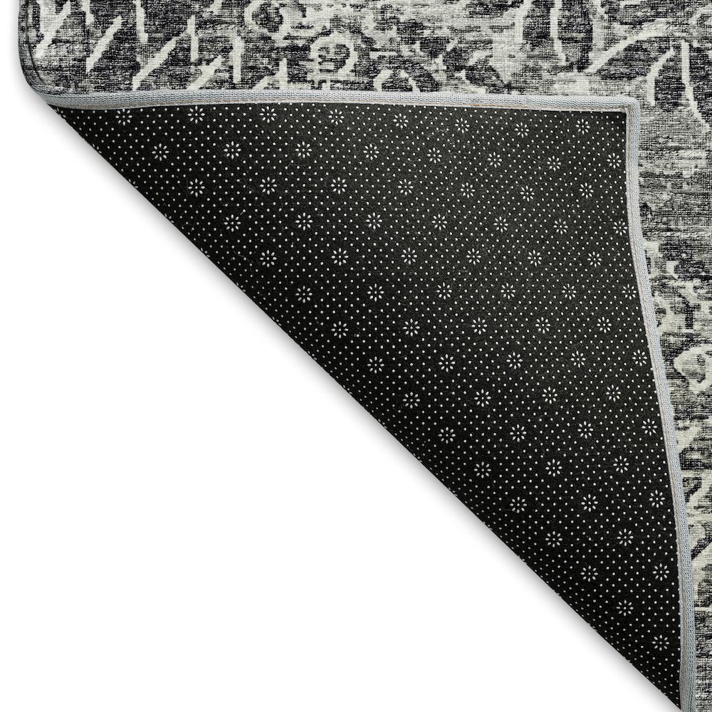 Premium Machine Washable Mayfield  Gray 2'3" x 7'6" Runner Rug. Picture 2