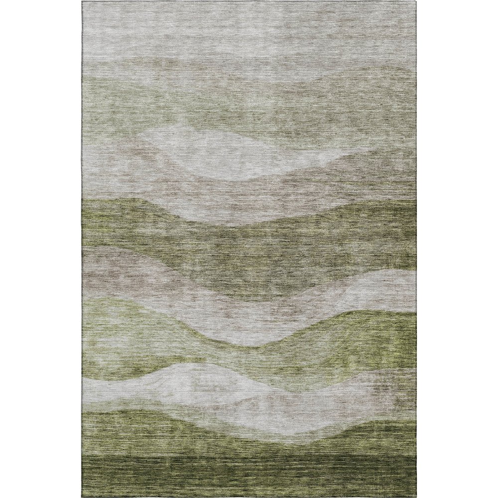 Premium Machine Washable Mayfield AMF1141 Green 3' x 5' Rug. Picture 1