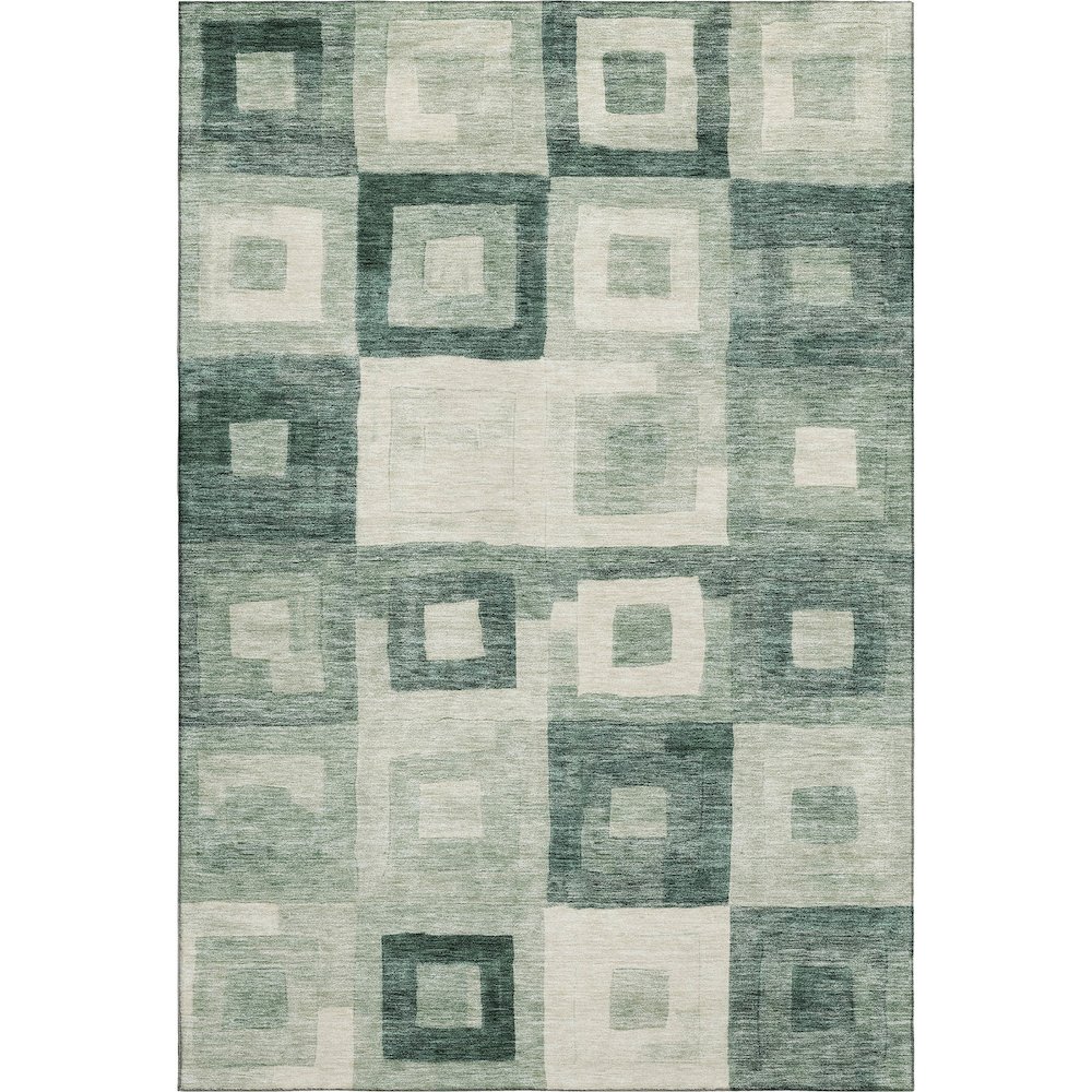 Premium Machine Washable Mayfield AMF1142 Green 3' x 5' Rug. Picture 1