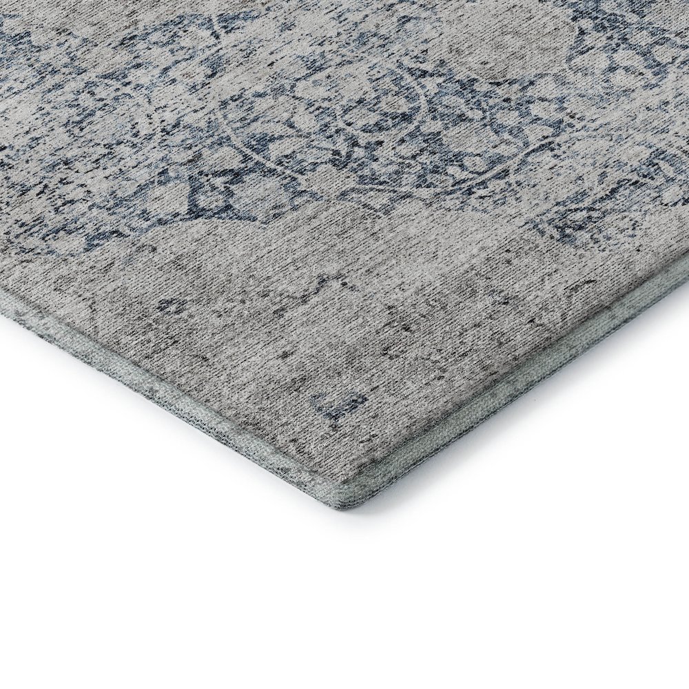 Premium Machine Washable Mayfield AMF1146 Blue 2'3" x 7'6" Runner Rug. Picture 3