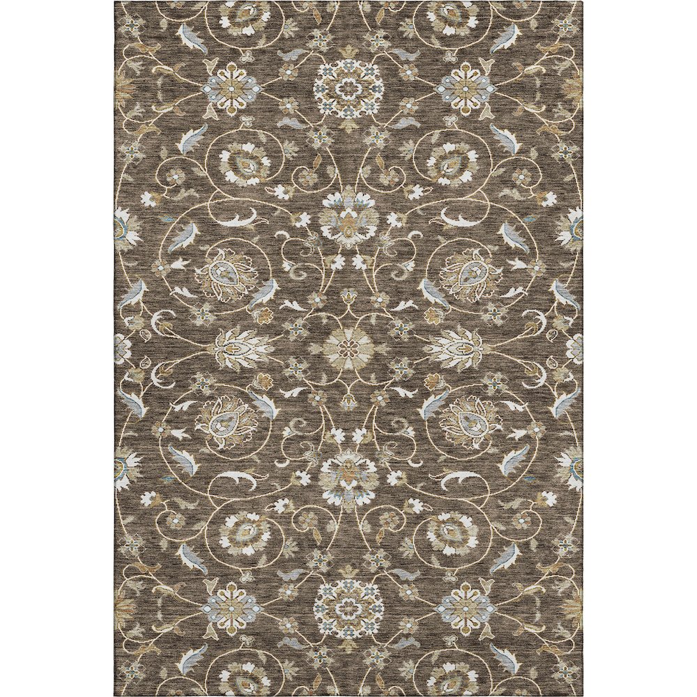 Premium Machine Washable Mayfield AMF1149 Chocolate 3' x 5' Rug. Picture 1