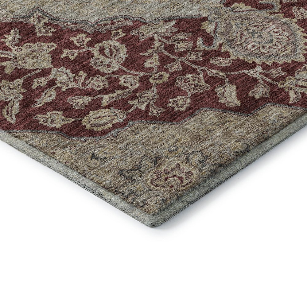 Premium Machine Washable Mayfield AMF1151 Garnet 2'3" x 7'6" Runner Rug. Picture 3