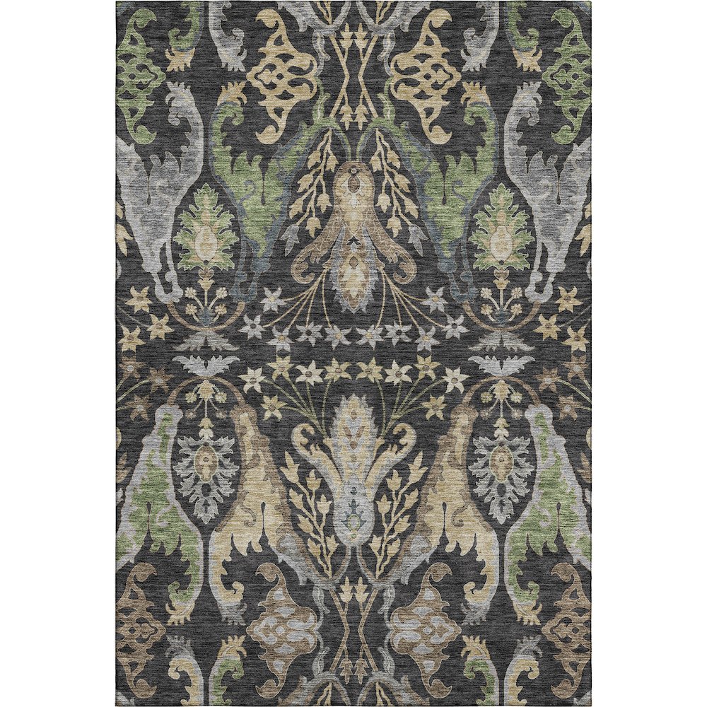 Premium Machine Washable Mayfield AMF1153 Black 3' x 5' Rug. Picture 1
