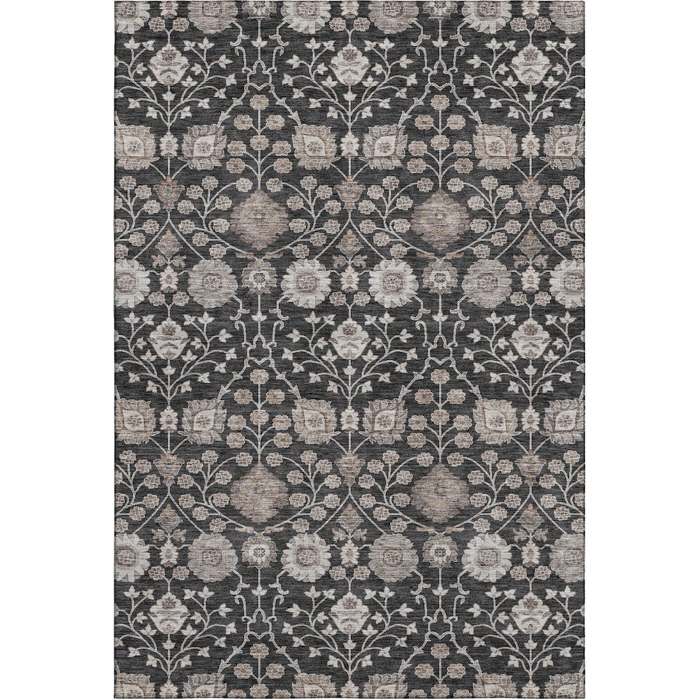 Premium Machine Washable Mayfield AMF1155 Black 3' x 5' Rug. Picture 1
