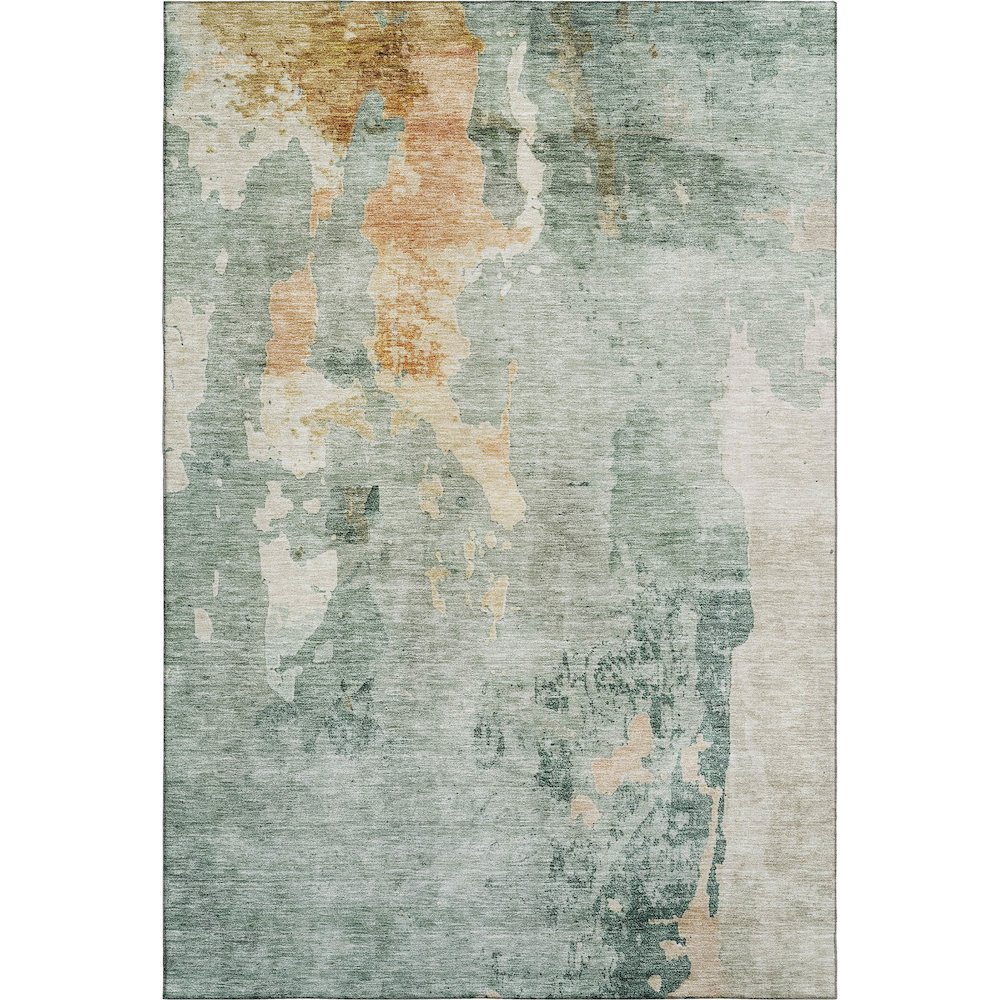 Premium Machine Washable Mayfield AMF1157 Seafoam 3' x 5' Rug. Picture 1