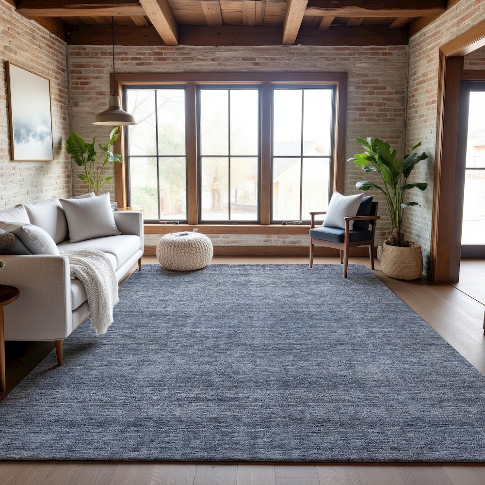 Premium Machine Washable Mayfield AMF1163 Sky 3' x 5' Rug. Picture 5