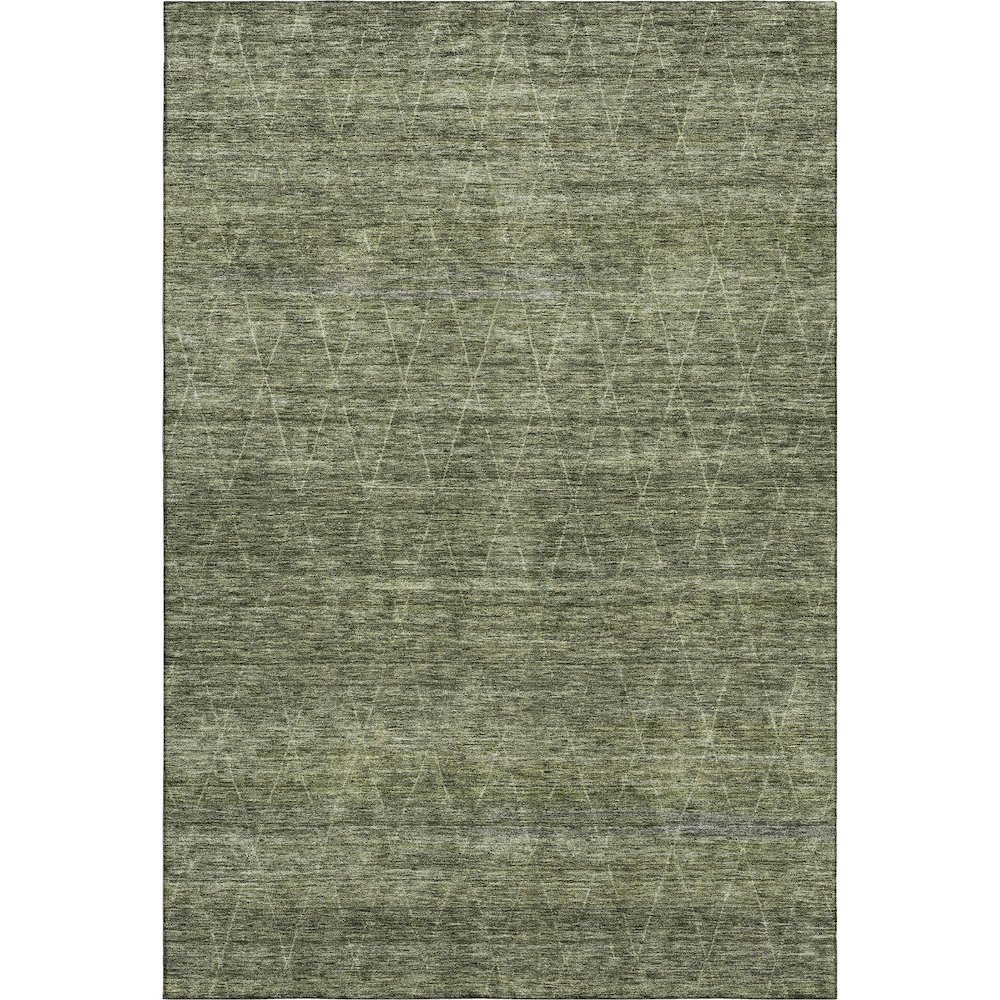 Premium Machine Washable Mayfield AMF1165 Olive 3' x 5' Rug. Picture 1