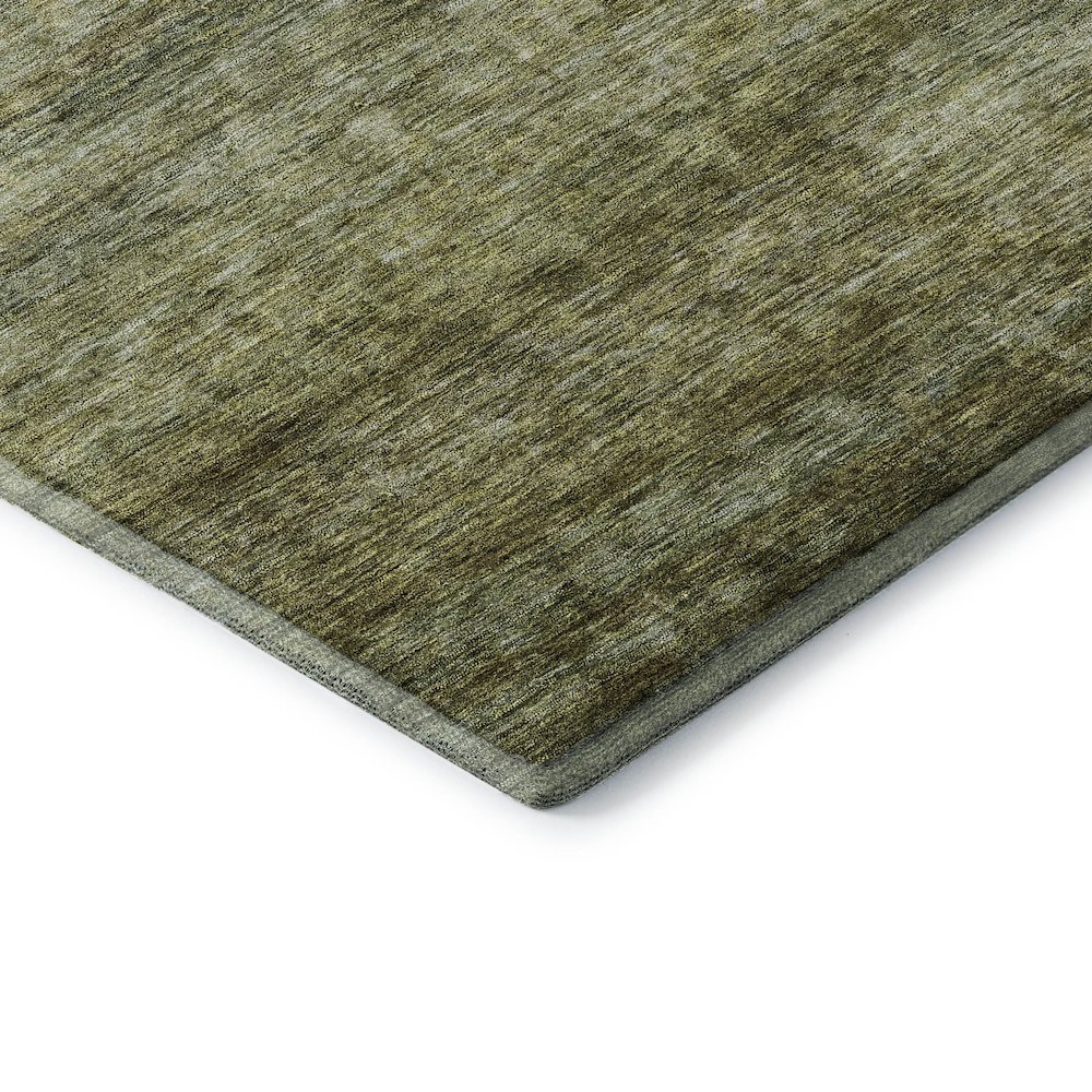 Premium Machine Washable Mayfield AMF1166 Olive 2'3" x 7'6" Runner Rug. Picture 3