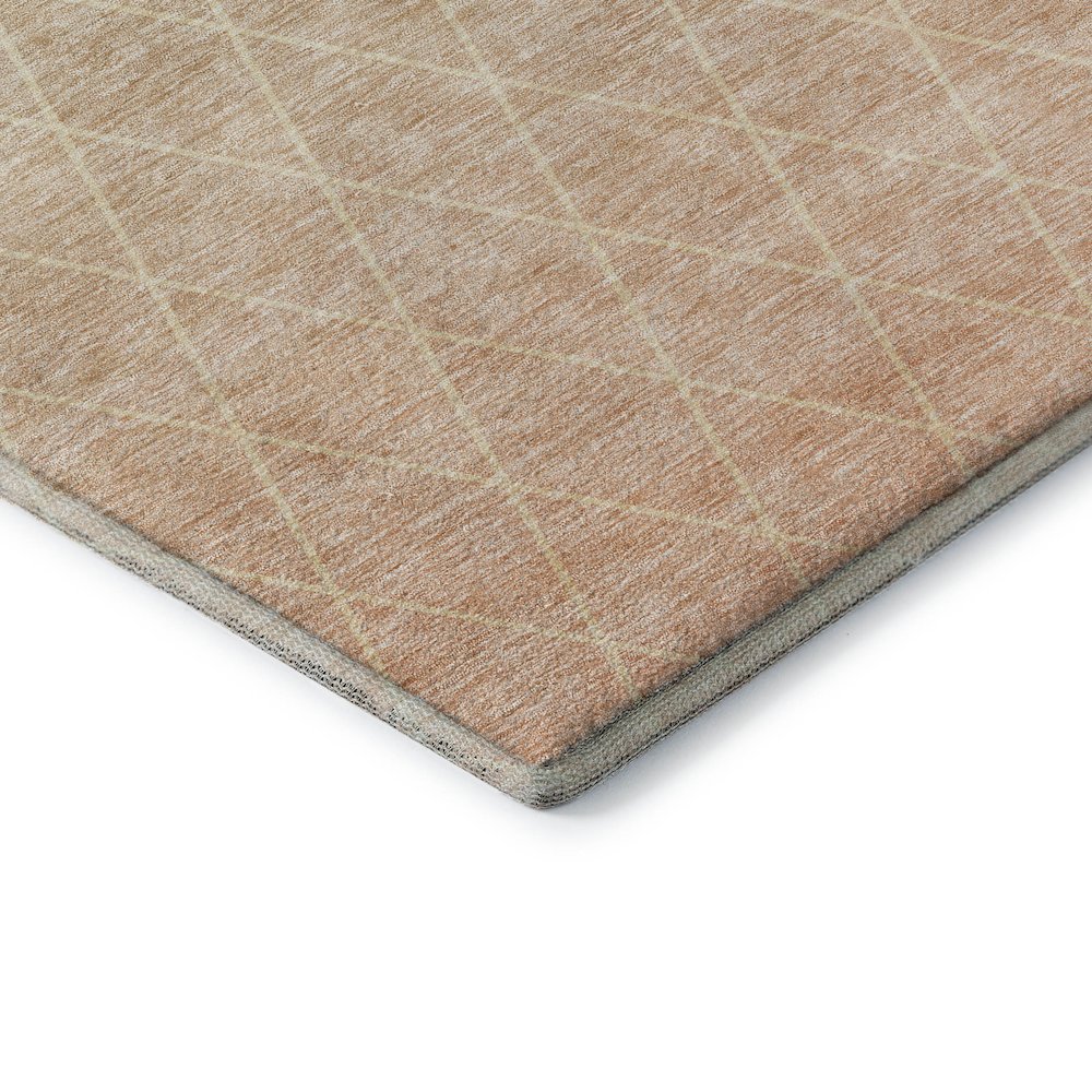 Premium Machine Washable Mayfield AMF1175 Salmon 2'3" x 7'6" Runner Rug. Picture 3