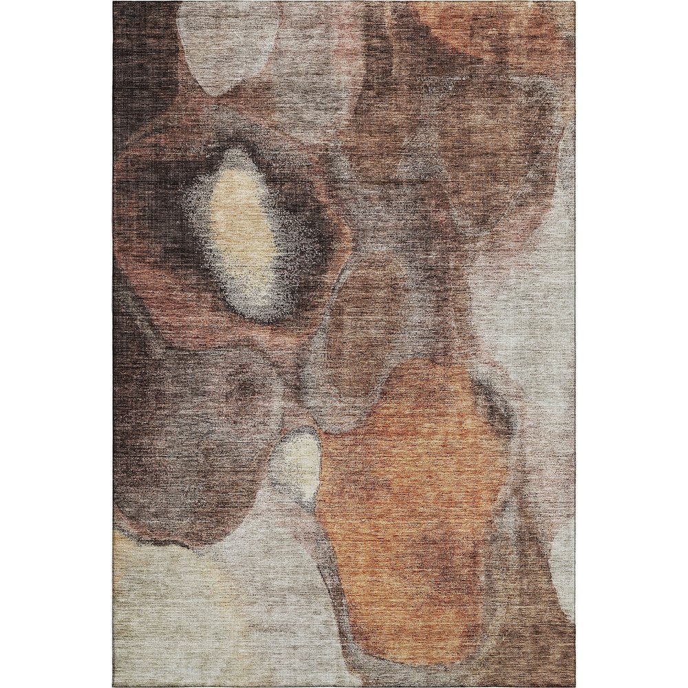 Premium Machine Washable Mayfield AMF1177 Coffee 3' x 5' Rug. Picture 1
