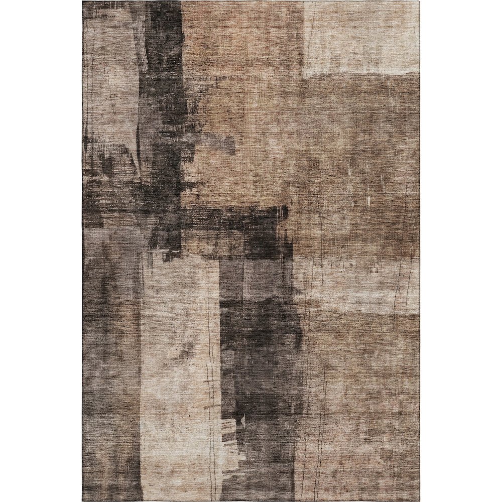 Premium Machine Washable Mayfield AMF1202 Brown 3' x 5' Rug. Picture 1