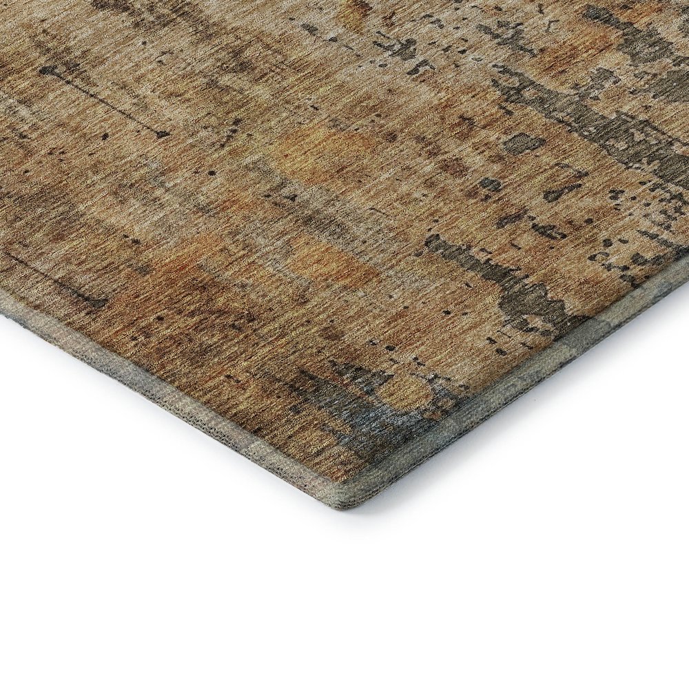 Premium Machine Washable Mayfield AMF1203 Copper 2'3" x 7'6" Runner Rug. Picture 3