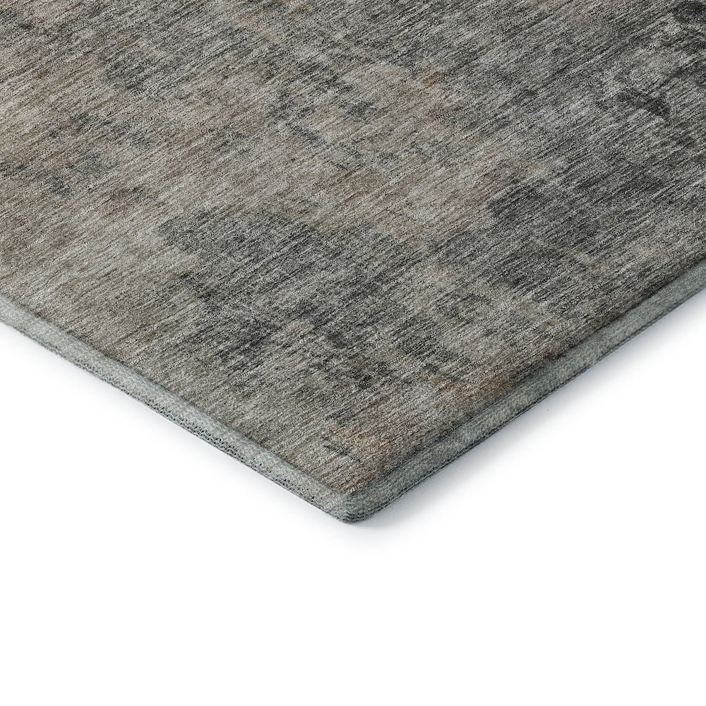 Premium Machine Washable Mayfield AMF1208 Coffee 2'3" x 7'6" Runner Rug. Picture 3