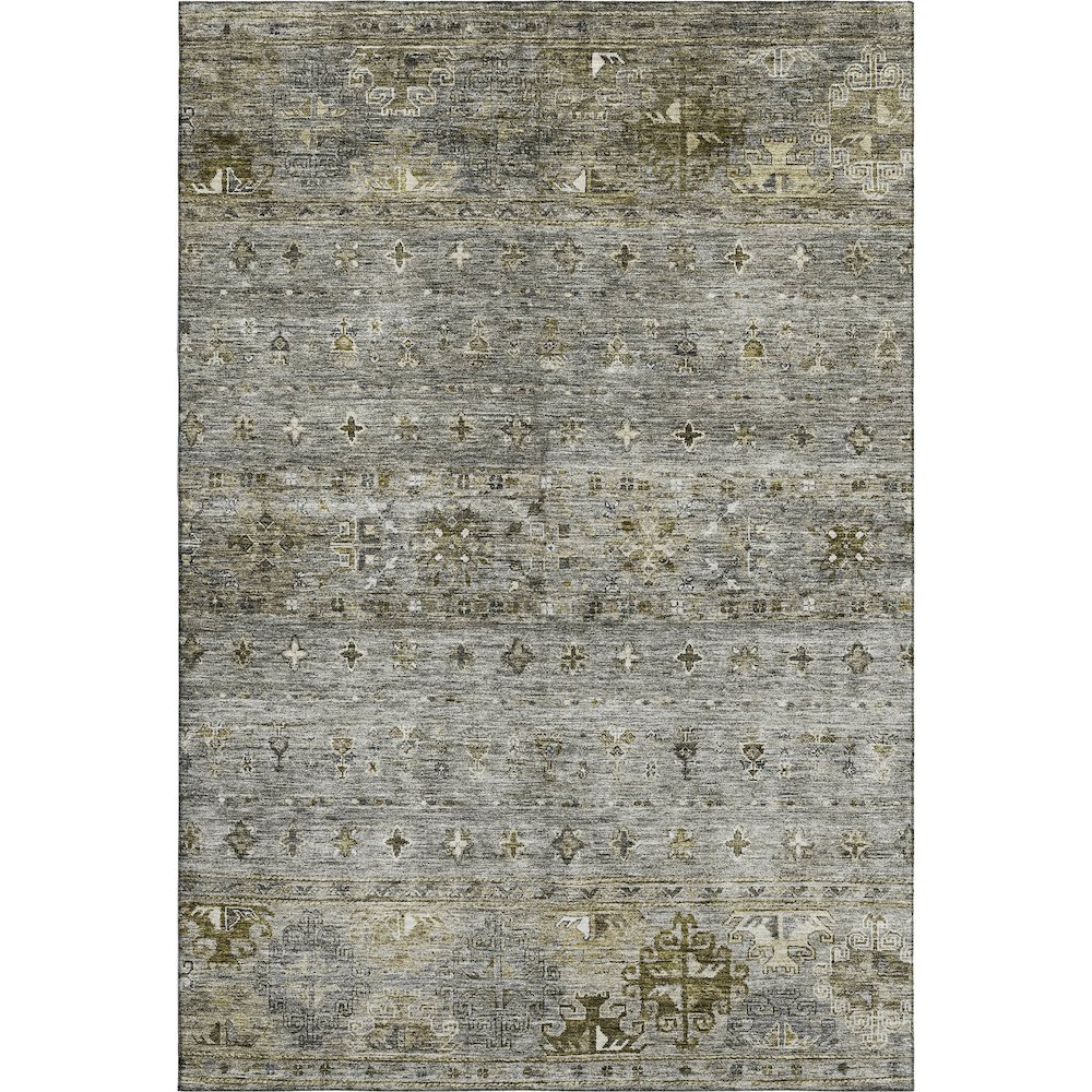 Premium Machine Washable Mayfield AMF1220 Pewter 3' x 5' Rug. Picture 1