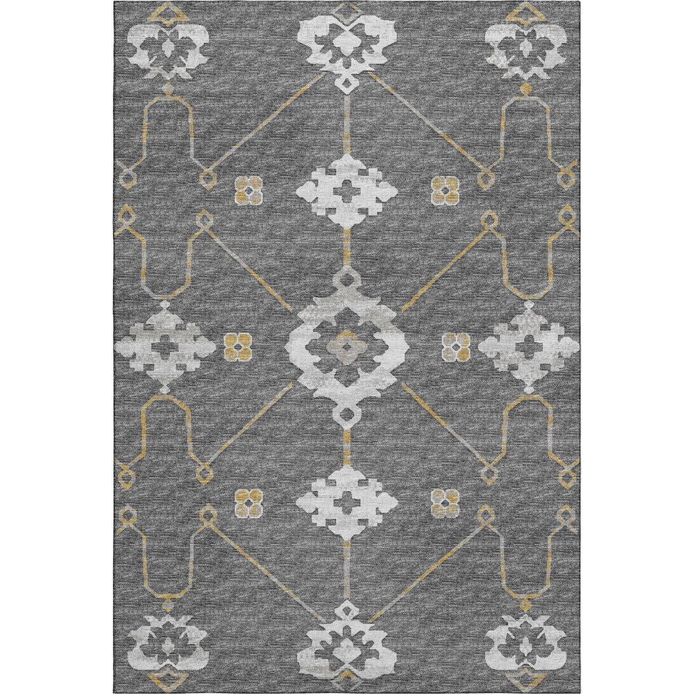 Premium Machine Washable Mayfield  Gray 3' x 5' Rug. Picture 1