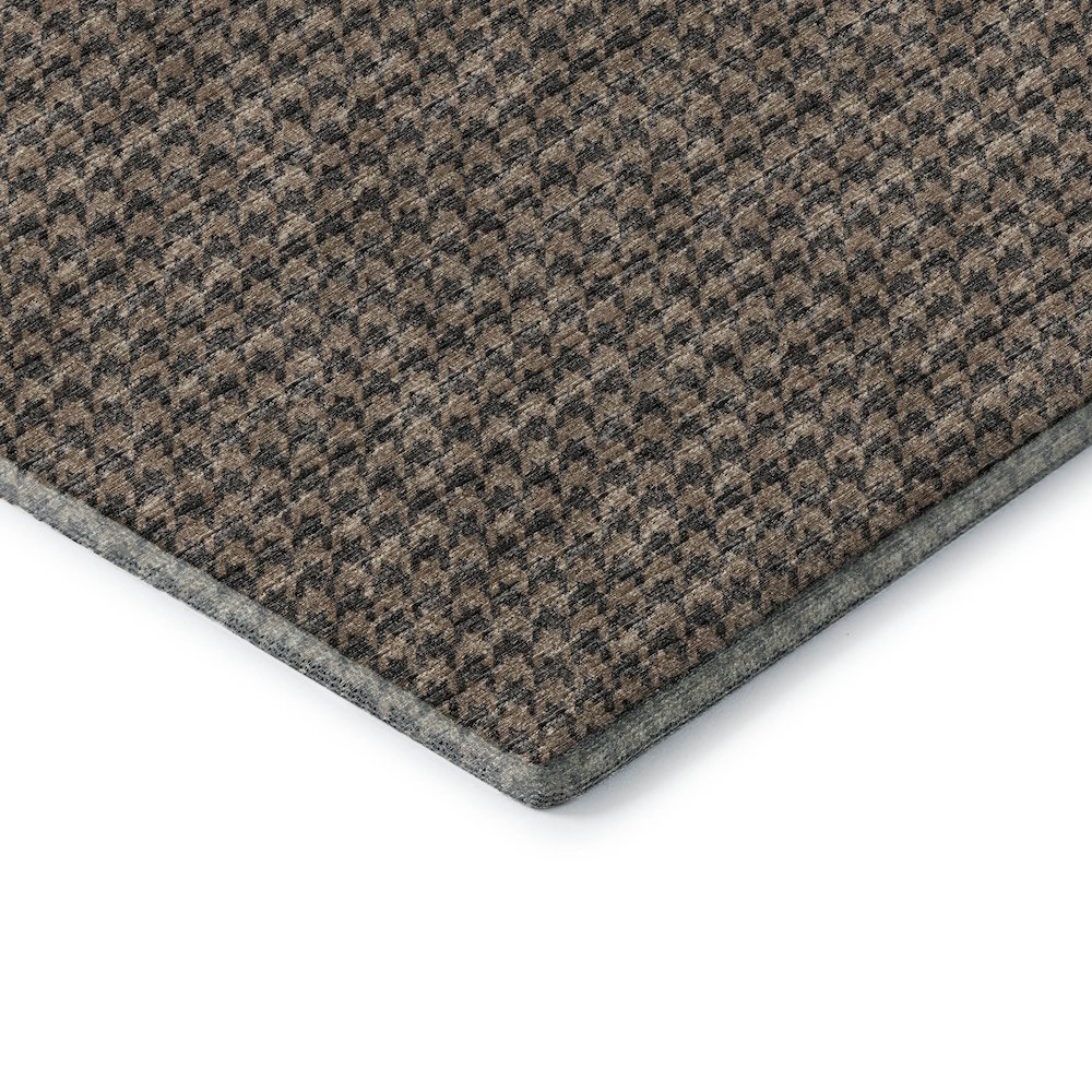 Premium Machine Washable Mayfield  Chocolate 2'3" x 7'6" Runner Rug. Picture 3