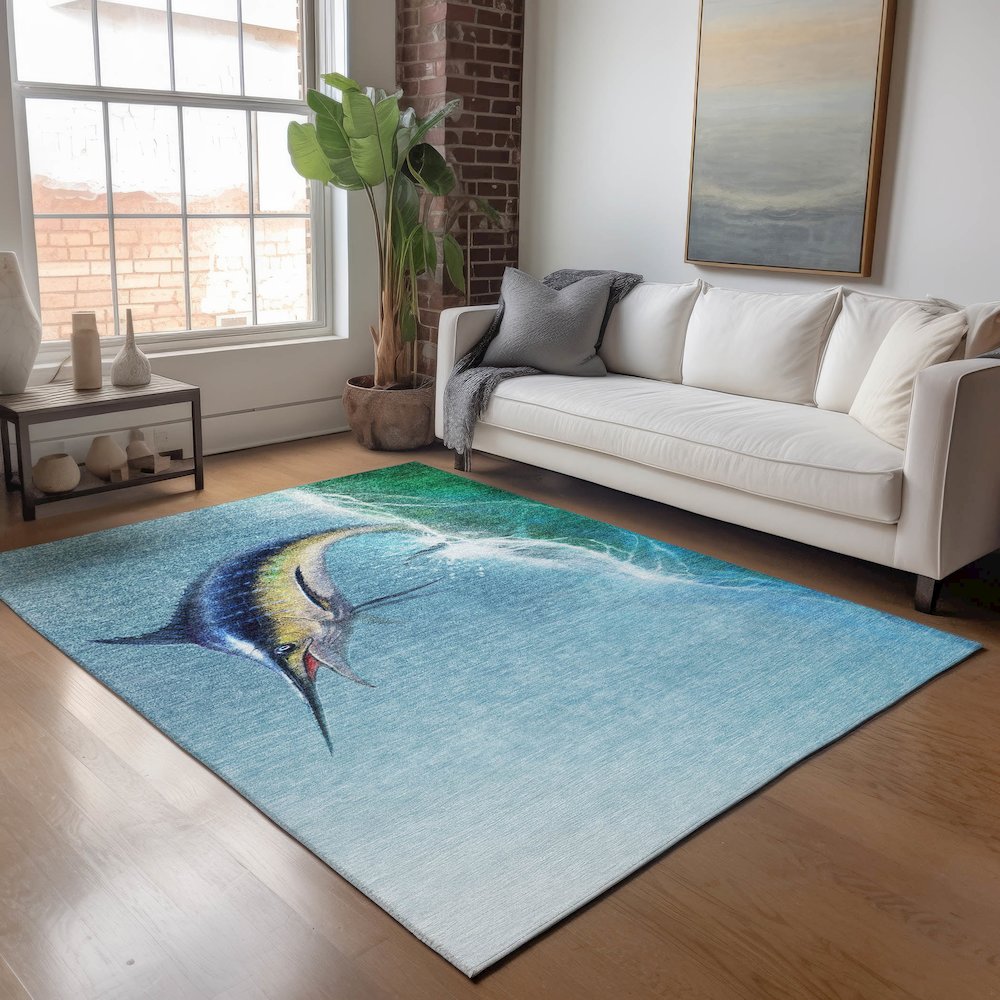 Premium Machine Washable Mayfield  Bermuda 3' x 5' Rug. Picture 5