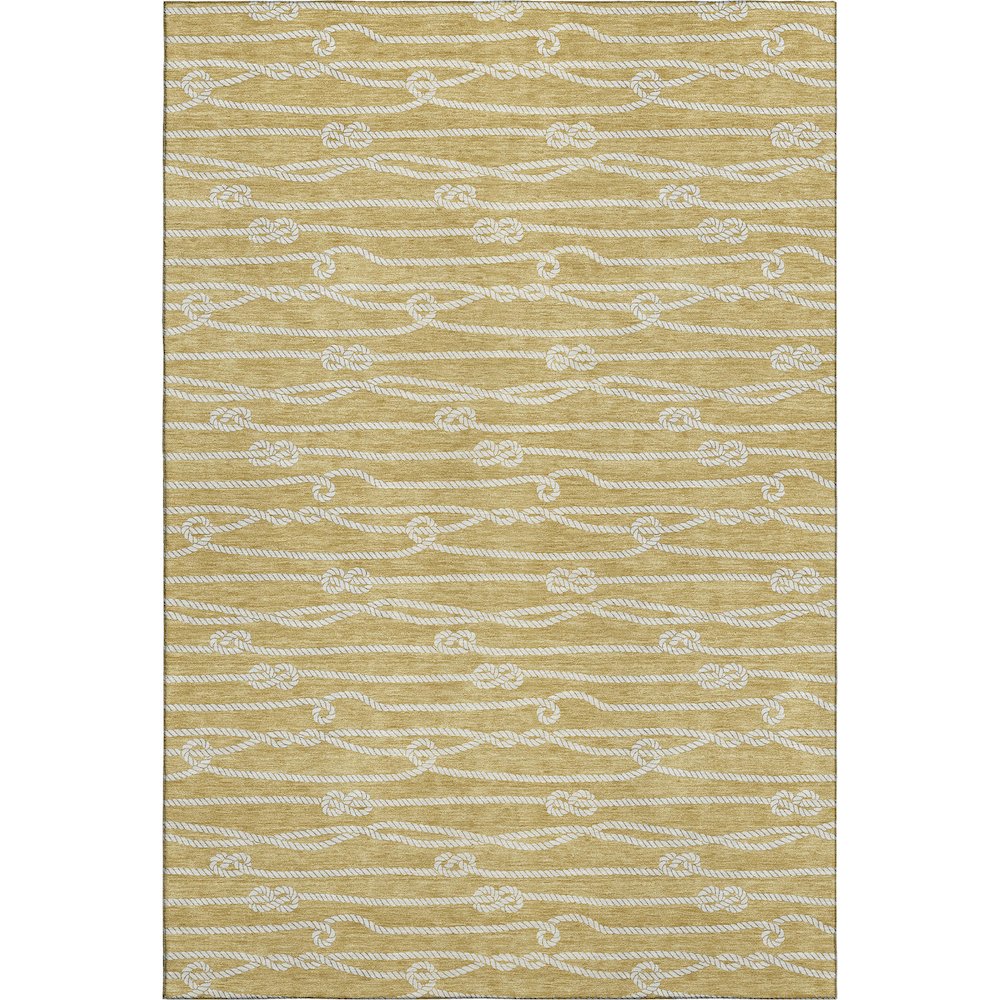 Premium Machine Washable Mayfield  Gold 3' x 5' Rug. Picture 1