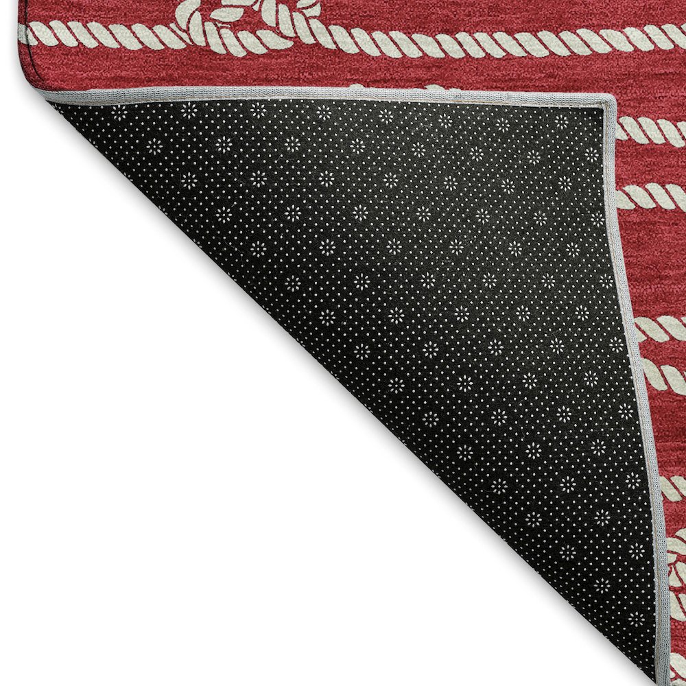 Premium Machine Washable Mayfield  Red 2'3" x 7'6" Runner Rug. Picture 2