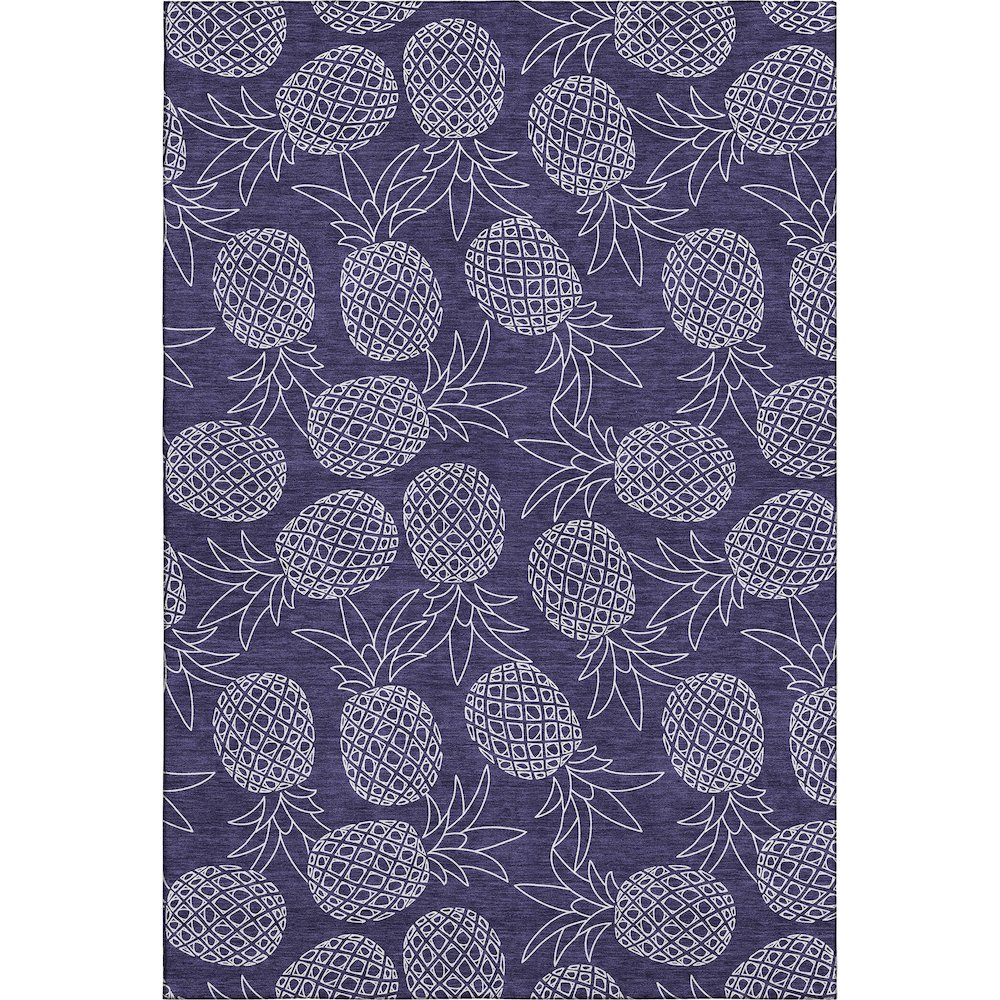 Premium Machine Washable Mayfield  Blue 3' x 5' Rug. Picture 1