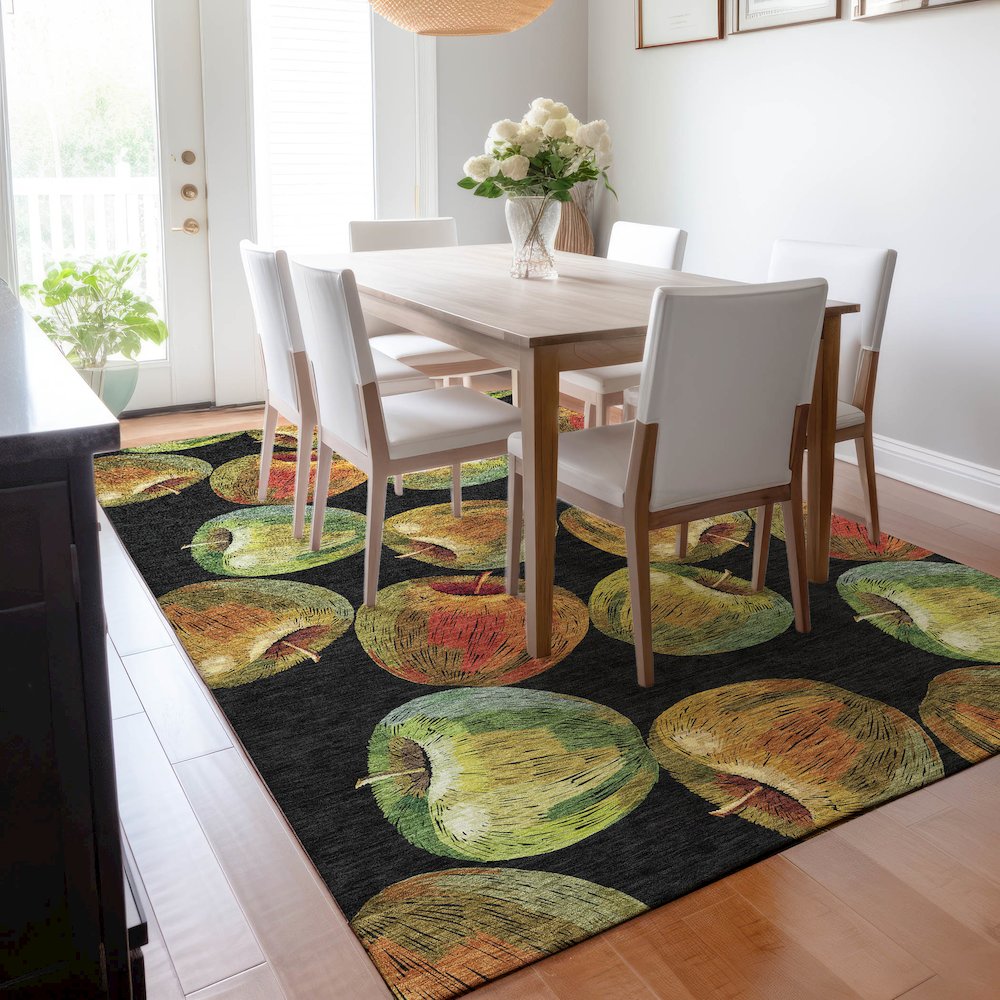Premium Machine Washable Mayfield  Midnight 3' x 5' Rug. Picture 6