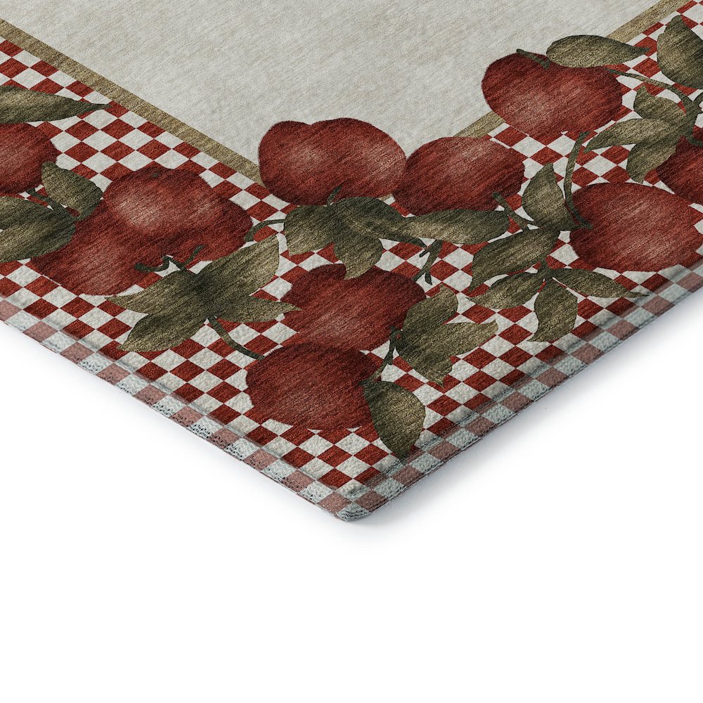 Premium Machine Washable Mayfield  Apple 2'3" x 7'6" Runner Rug. Picture 3