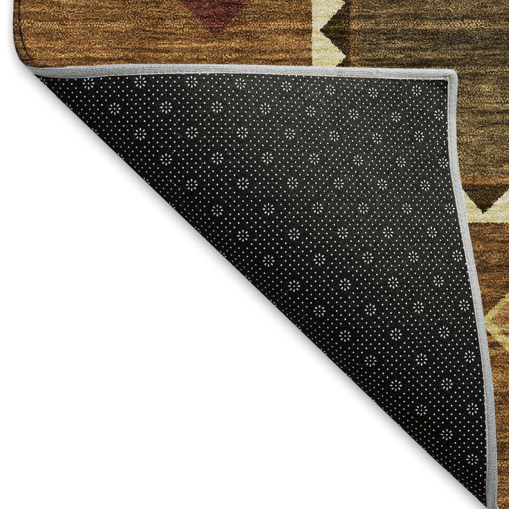 Premium Machine Washable Mayfield  Brown 2'3" x 7'6" Runner Rug. Picture 2