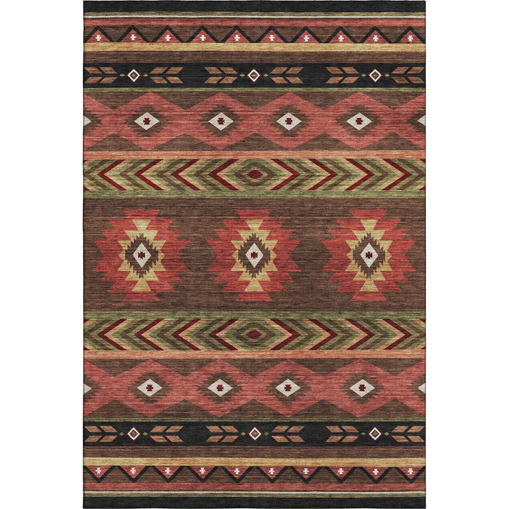 Premium Machine Washable Mayfield  Brown 3' x 5' Rug. Picture 1