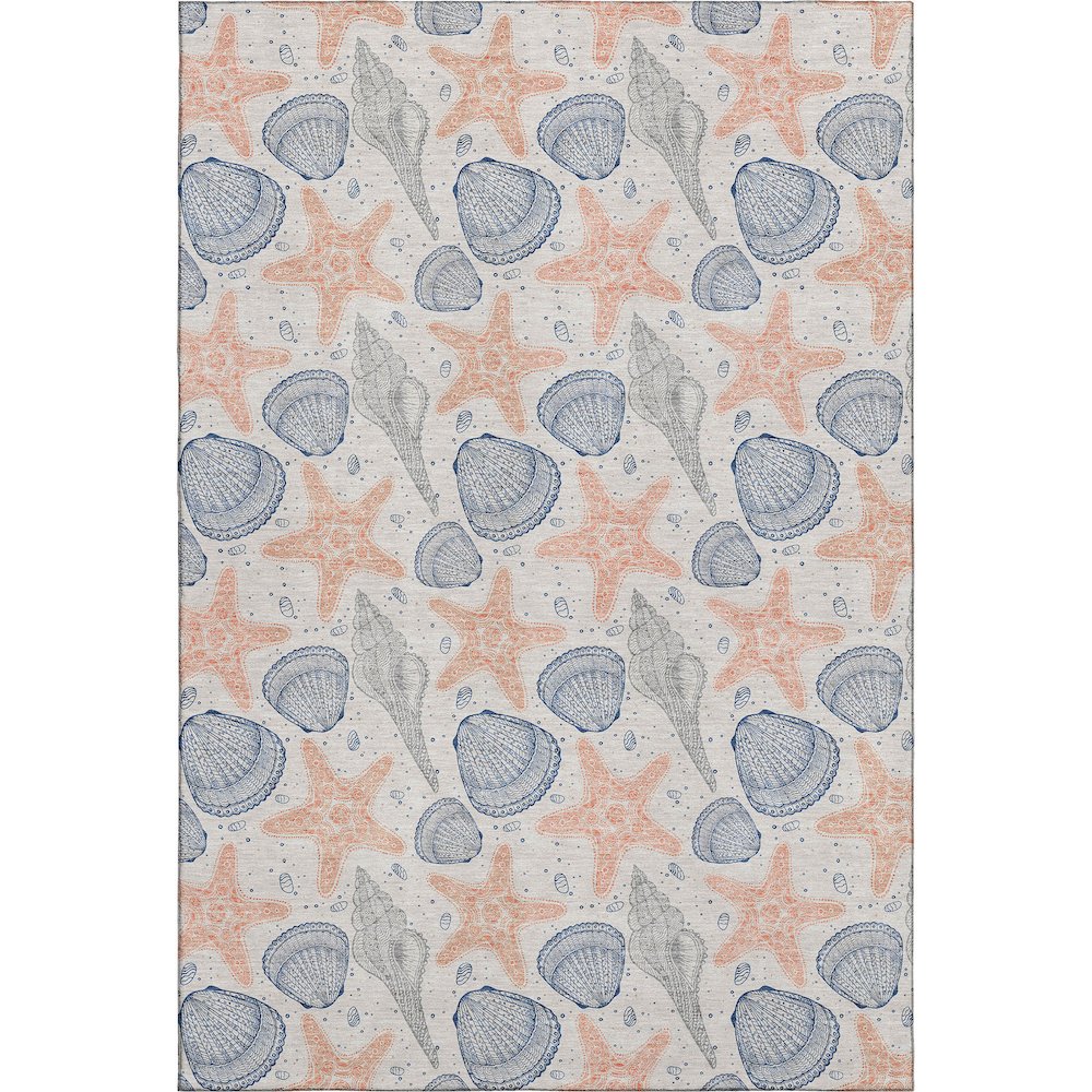 Premium Machine Washable Mayfield  Peach 3' x 5' Rug. Picture 1