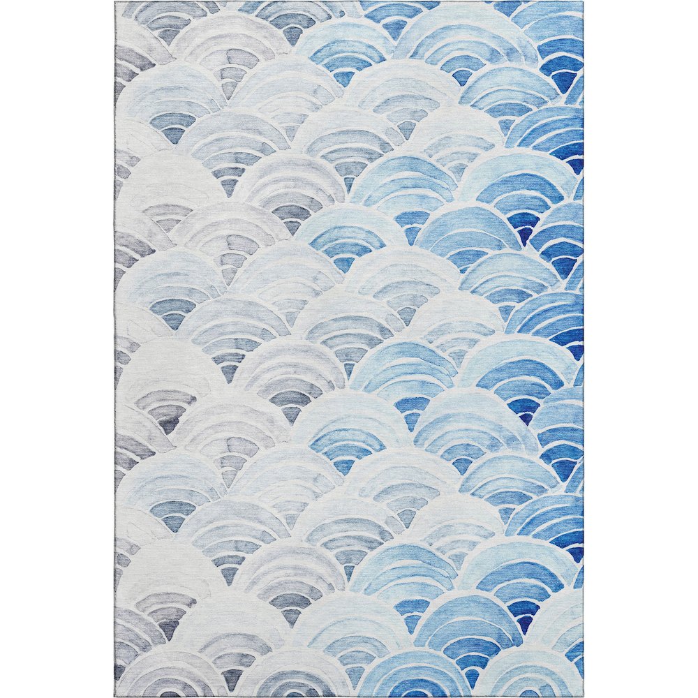 Premium Machine Washable Mayfield  Blue 3' x 5' Rug. Picture 1