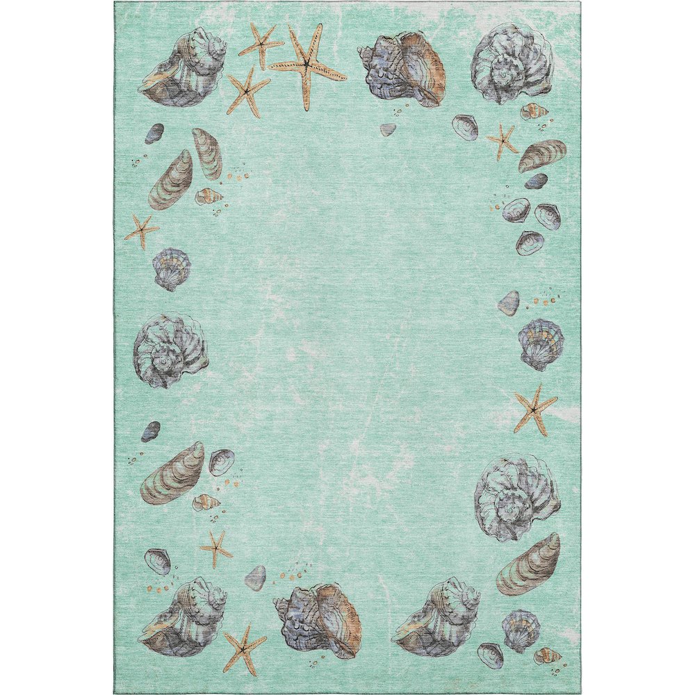 Premium Machine Washable Mayfield  Green 3' x 5' Rug. Picture 1