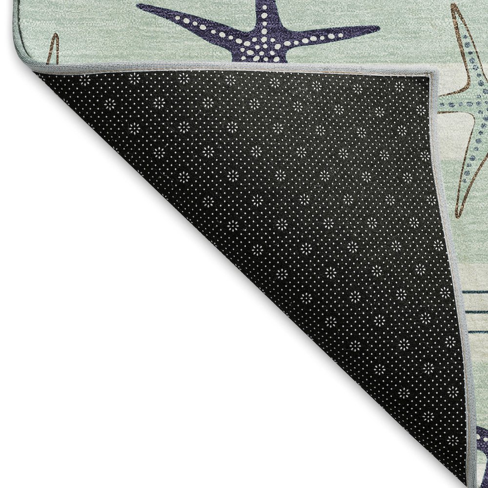Premium Machine Washable Mayfield  Seaglass 2'3" x 7'6" Runner Rug. Picture 2