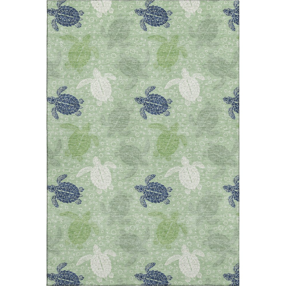 Premium Machine Washable Mayfield  Green 3' x 5' Rug. Picture 1