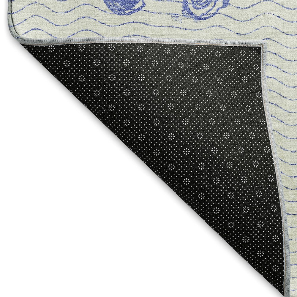 Premium Machine Washable Mayfield  Blue 2'3" x 7'6" Runner Rug. Picture 2
