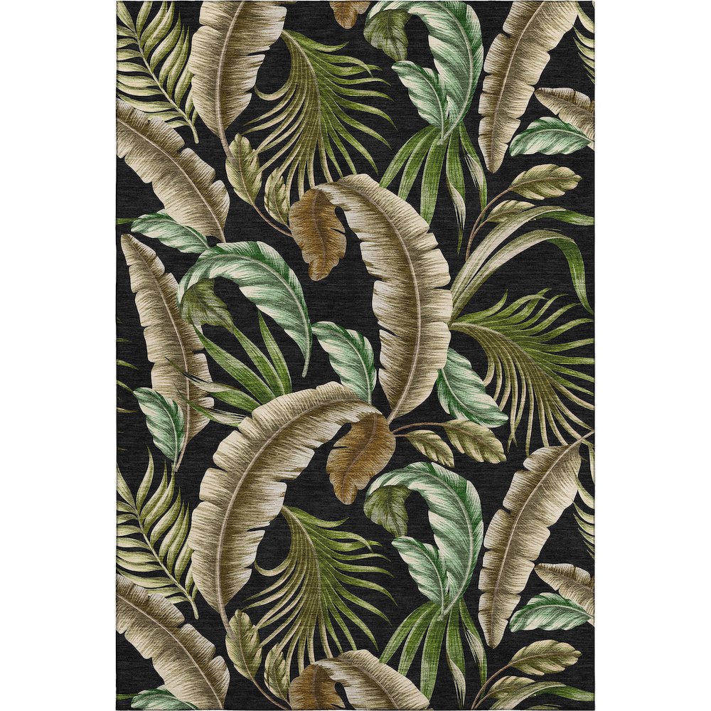 Premium Machine Washable Mayfield  Midnight 3' x 5' Rug. Picture 1